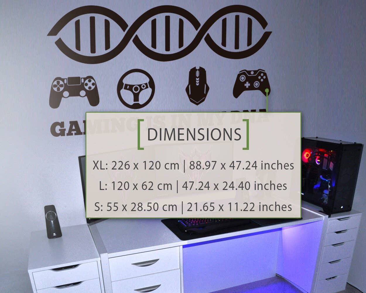 KUARKI - Wholesale Wall Decal/Stickers - Gaming Room, Gaming Decor, Battle-station, Gamer1