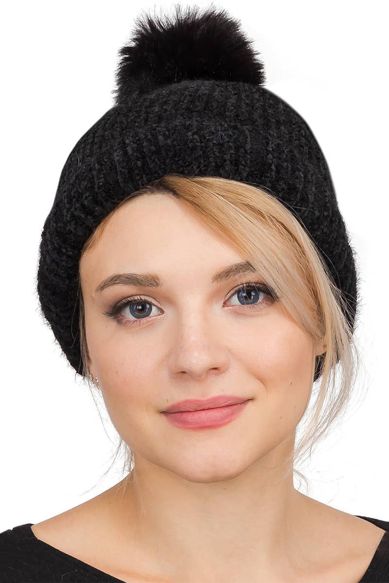 Cap Zone - Wholesale Beanie - Women's - Velvet Fleece Knitted Sherpa Fur Lined Beanies2
