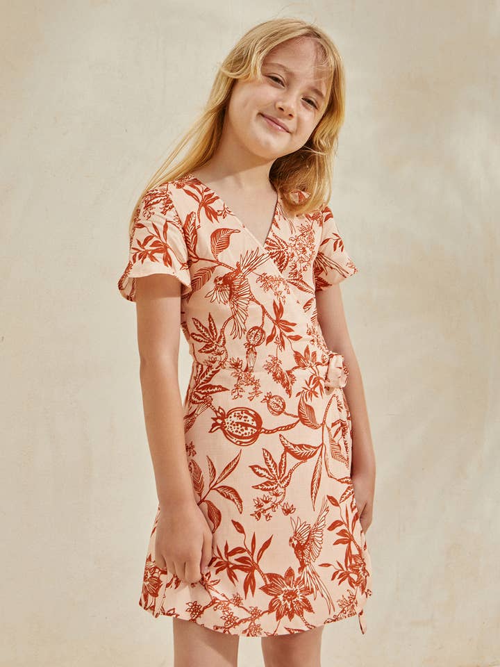 Vestido Floral Santorini por atacado de Amaya