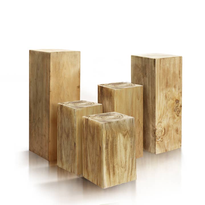 Woodscape Display Pedestal Side Table for wholesale by Galore Home