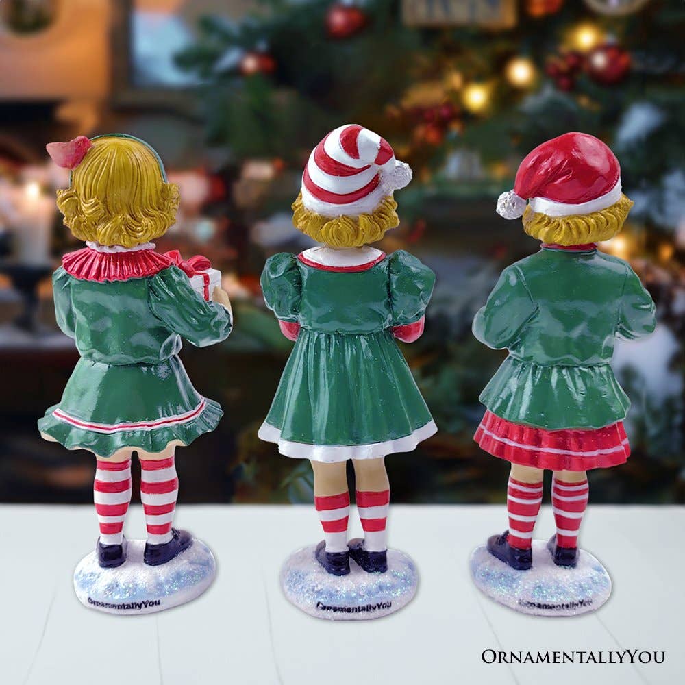 OrnamentallyYou - Wholesale Christmas Decoration - Elegant Victorian Christmas Girl Set of Three Figurines5
