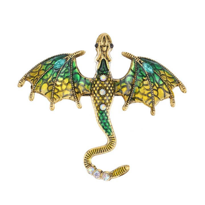 SALINA TRADING INC - Wholesale Brooch - Vintage Colorful Dragon Enamel Brooch Pin for Men and Women3
