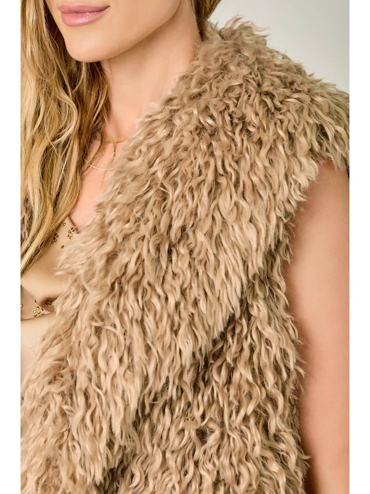 Mystree - Venta al por mayor Chaleco de abrigo - Mujer - Chaleco de Piel Sintética Peluda 6124223