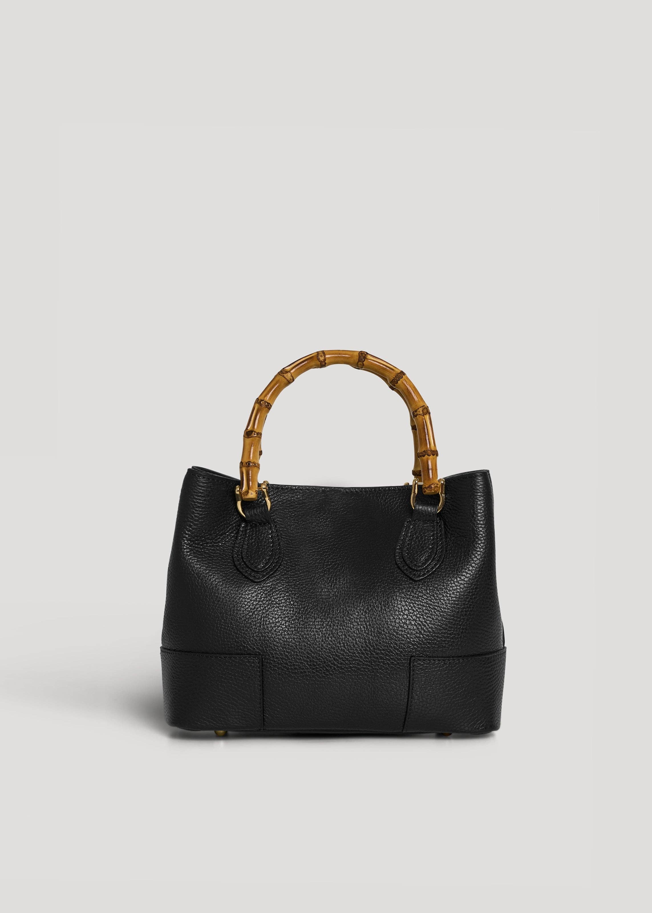 Prestige Milano - Vendita all'ingrosso Borsa tote - Donna - Bamboo Babe Micro Bag in Black Dollar Leather3