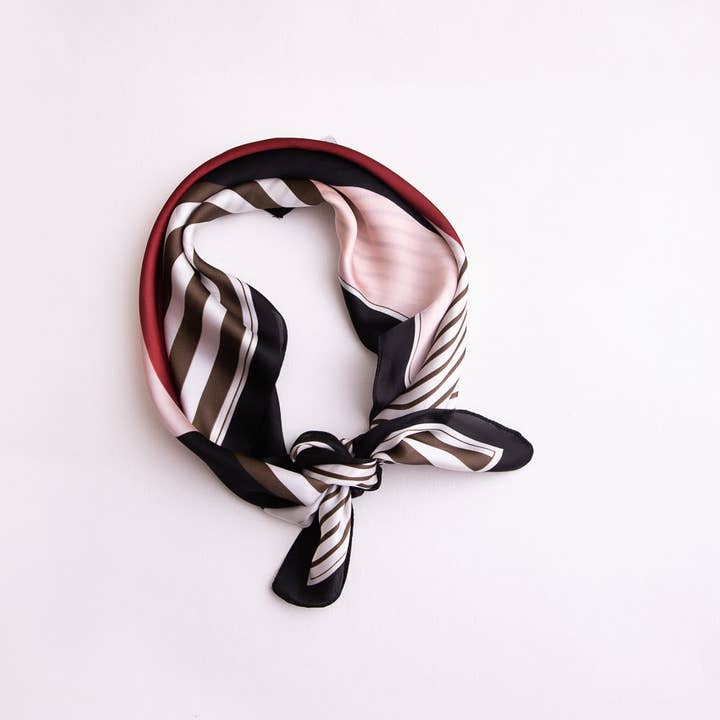 Leto Accessories - Wholesale Bandana - Women's - Colorblock Satin Bandana - Silky & Oversized 🤩