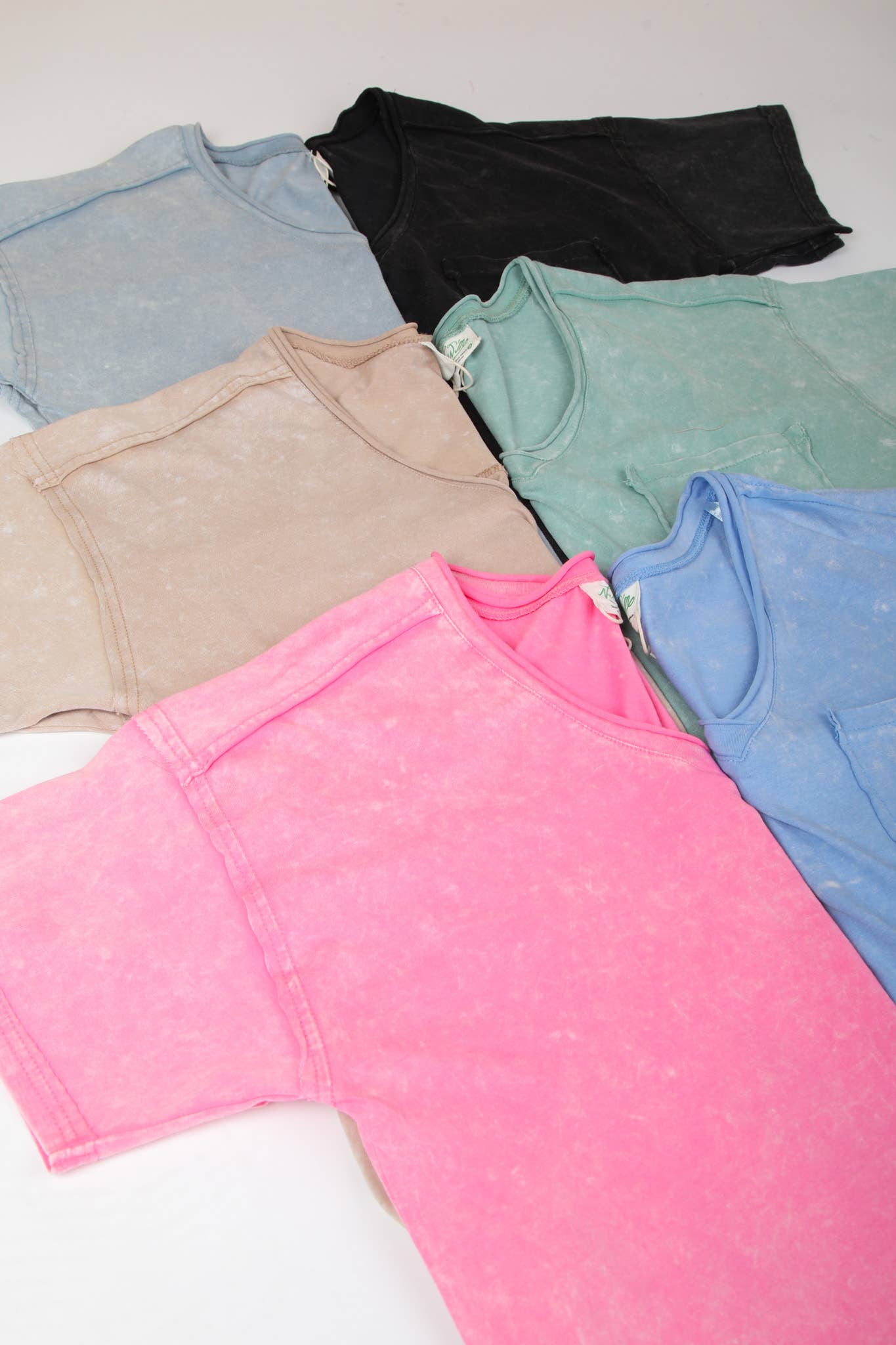 VERY J – Top de malha - Mulher por atacado – NT11966-Top de Malha com Decote em V Lavado a Mineral28