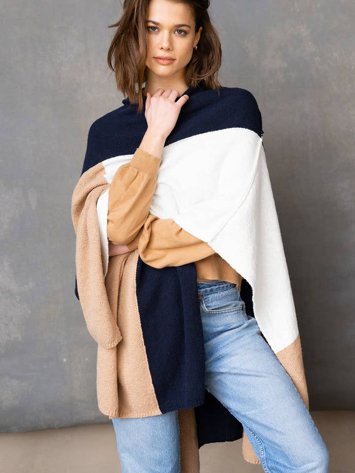 Irene - Cool Navy, Cream and Camel for wholesale by Parrish LA