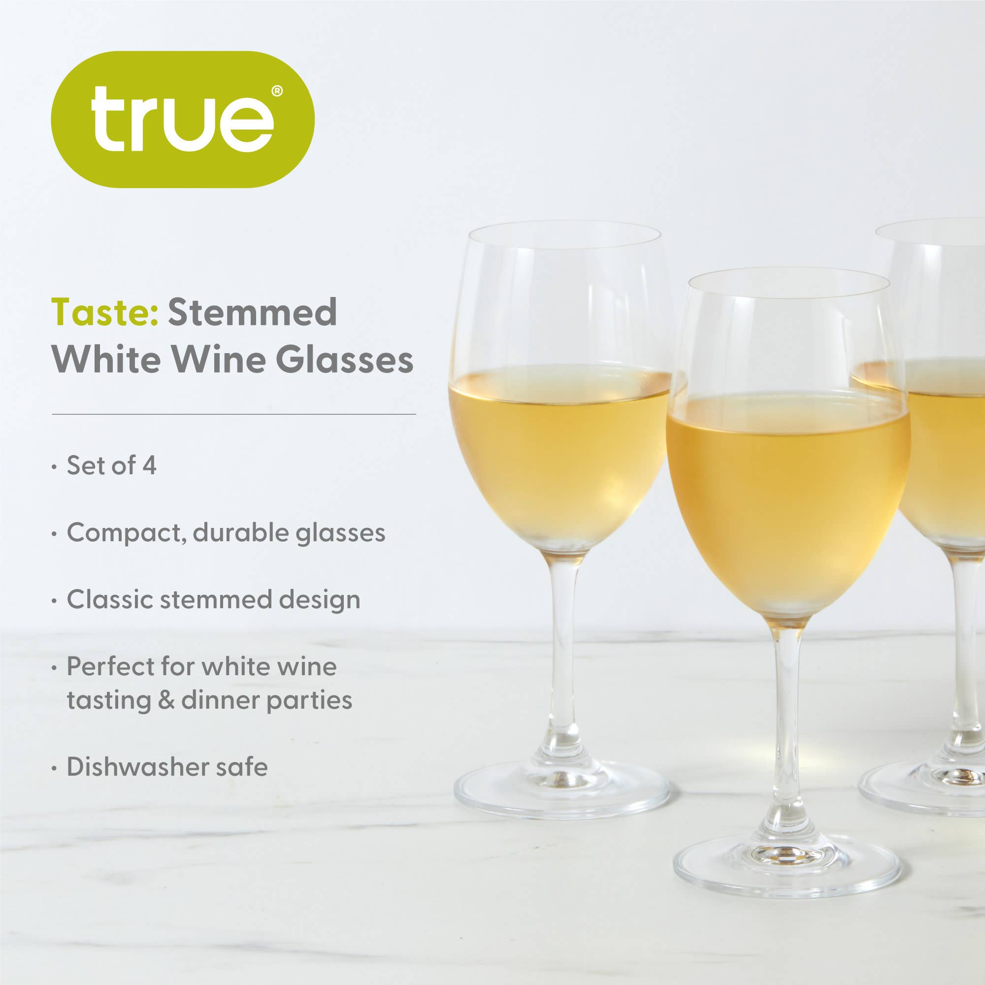 TRUE - Wholesale Wine Glass - Taste Stemmed Crystal Red and White Tasting Glasses Set of 44