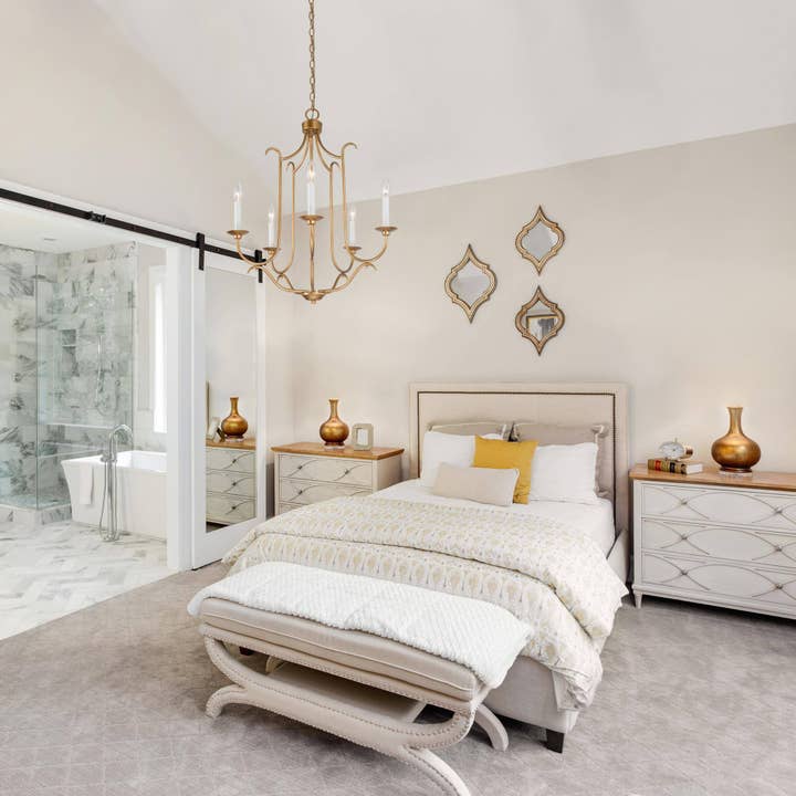 Sylveen 5-Light Antique Gold Cage Classic Chandelier for wholesale by Belles Lighting