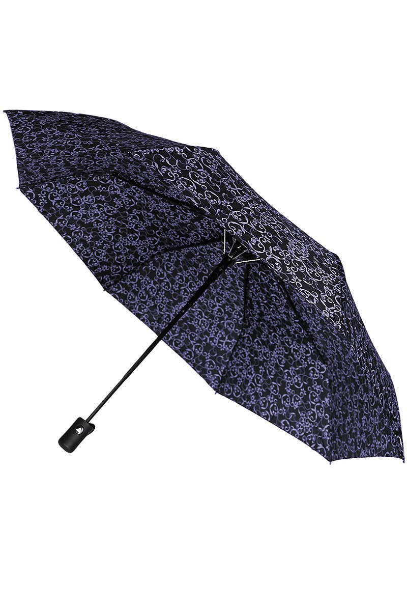 Cap Zone – Großhandel Regenschirm – Damen – Breiter abstrakter, filigraner, automatisch zu öffnender Kompaktschirm4