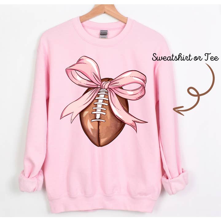 Pink Football Bow for wholesale by Beck + Palm