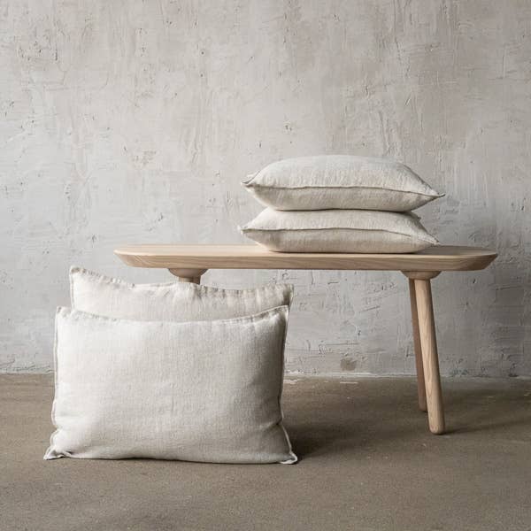 LinenMe - Wholesale Throw Pillow Cover - Linen Cushion Cover Oatmeal Rustico0