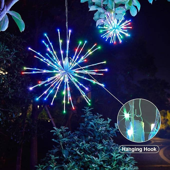LIGHTSHARE - Wholesale Outdoor/Lawn Light - Starburst Light Lighted Ball LED Firework Lights White Twink20