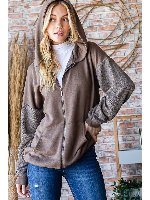 HEIMISH - Wholesale Hoodie – Women's - EJ6768-10 FULL ZIP UP HOODIE4