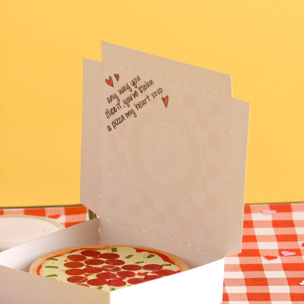Lovepop Cards - Wholesale Love Card - Pizza Valentine 5''x7'' Card, Pop-Up Cards3