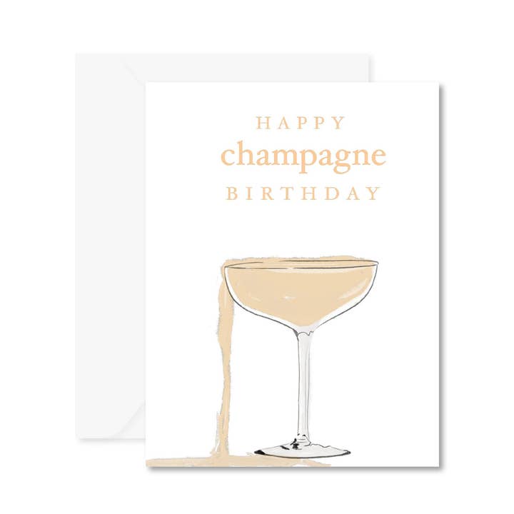 Abate Graphics – wholesale Birthday card – Champagne Birthday Card, Celebration A2 Card for Adults