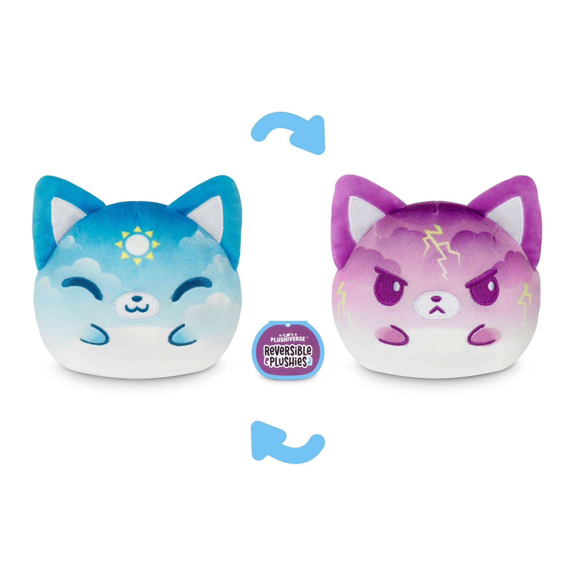 TeeTurtle - Wholesale Stuffed/Plush Toy - Kids & Baby - Plushiverse Rain or Shine Fox 4" Reversible Plushie0