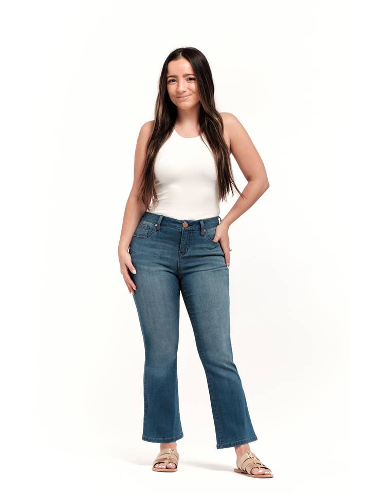 1822 Denim - Wholesale Jeans - Women's - Petite 26" Slim Boot Jean in Baron 2