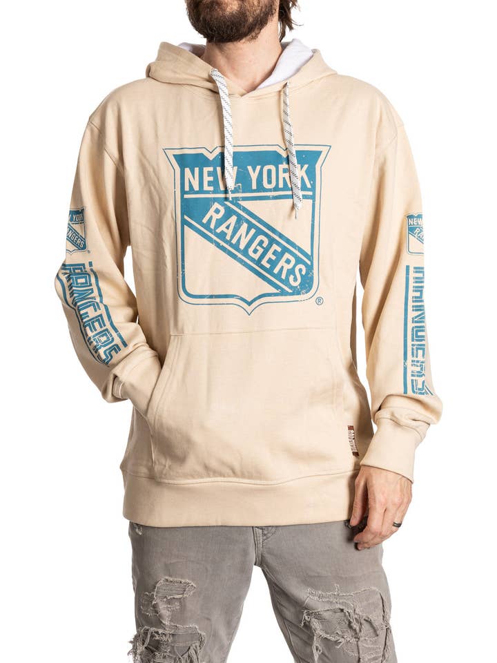 Sweat à capuche Vintage Vibes sous licence officielle NHL N.Y. Rangers pour la vente par Calhoun Sportswear