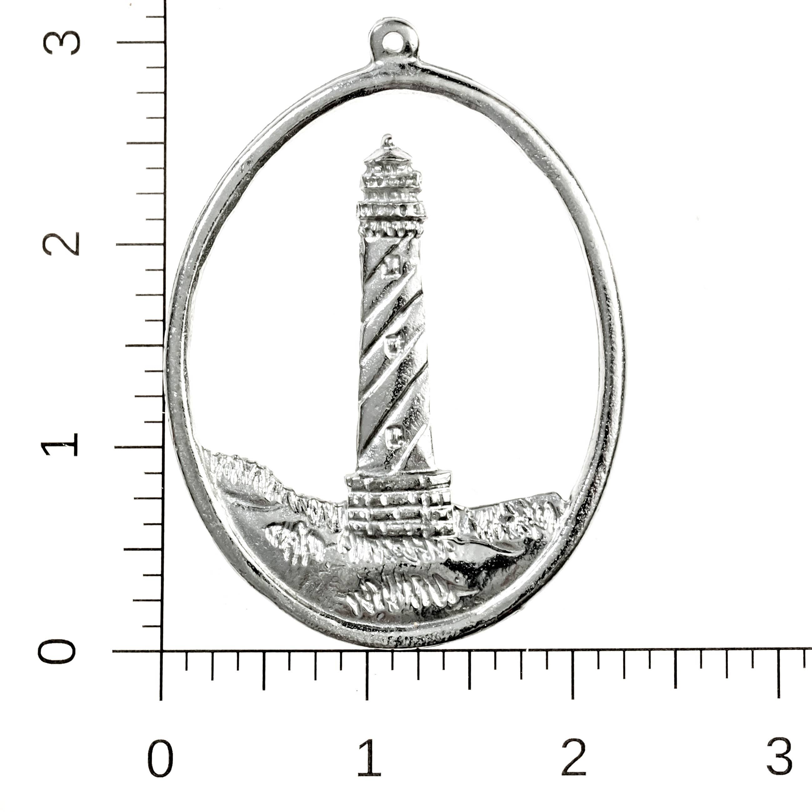 House of Morgan Pewter – Großhandel Verzierung – Handgefertigte Leuchtturm-Anhänger – North Carolinas Leuchttürme2