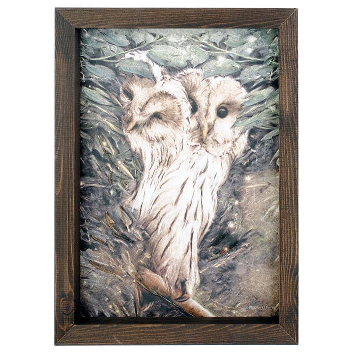 Wood Framed Owl Wall Art - 12" x 16" for wholesale by Will's Company