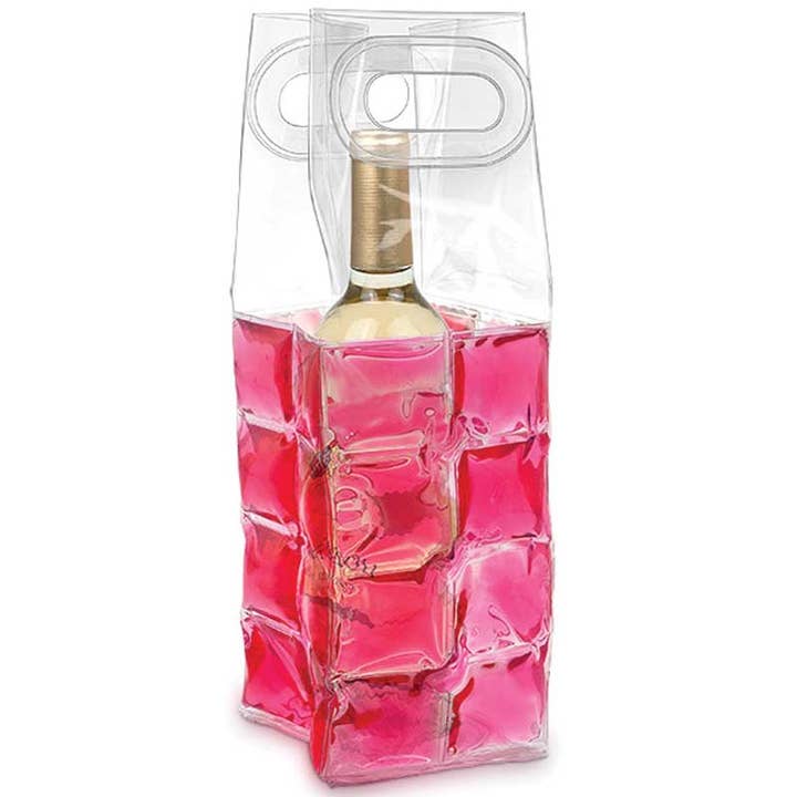 Pink Wine Chill Gel Tote #81-256 for wholesale by IWA Wine Accessories