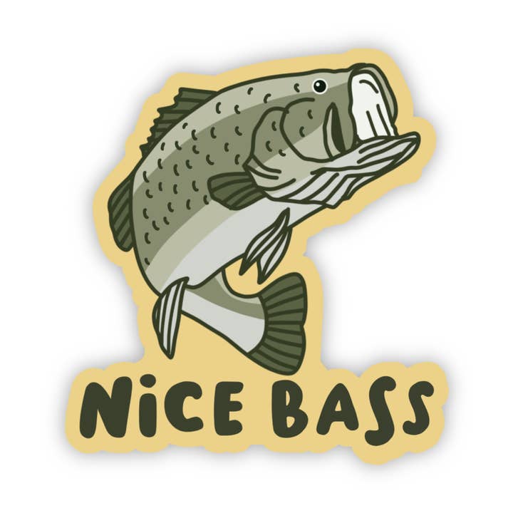 Nice Bass | Fishing Sticker or Magnet for wholesale by Jones Sticker Co