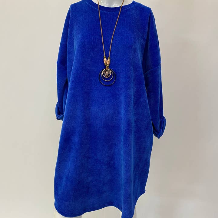 ORNELLA PARIS - Vente Robe – femme - Robe en velours avec collier SLV-R6363
12