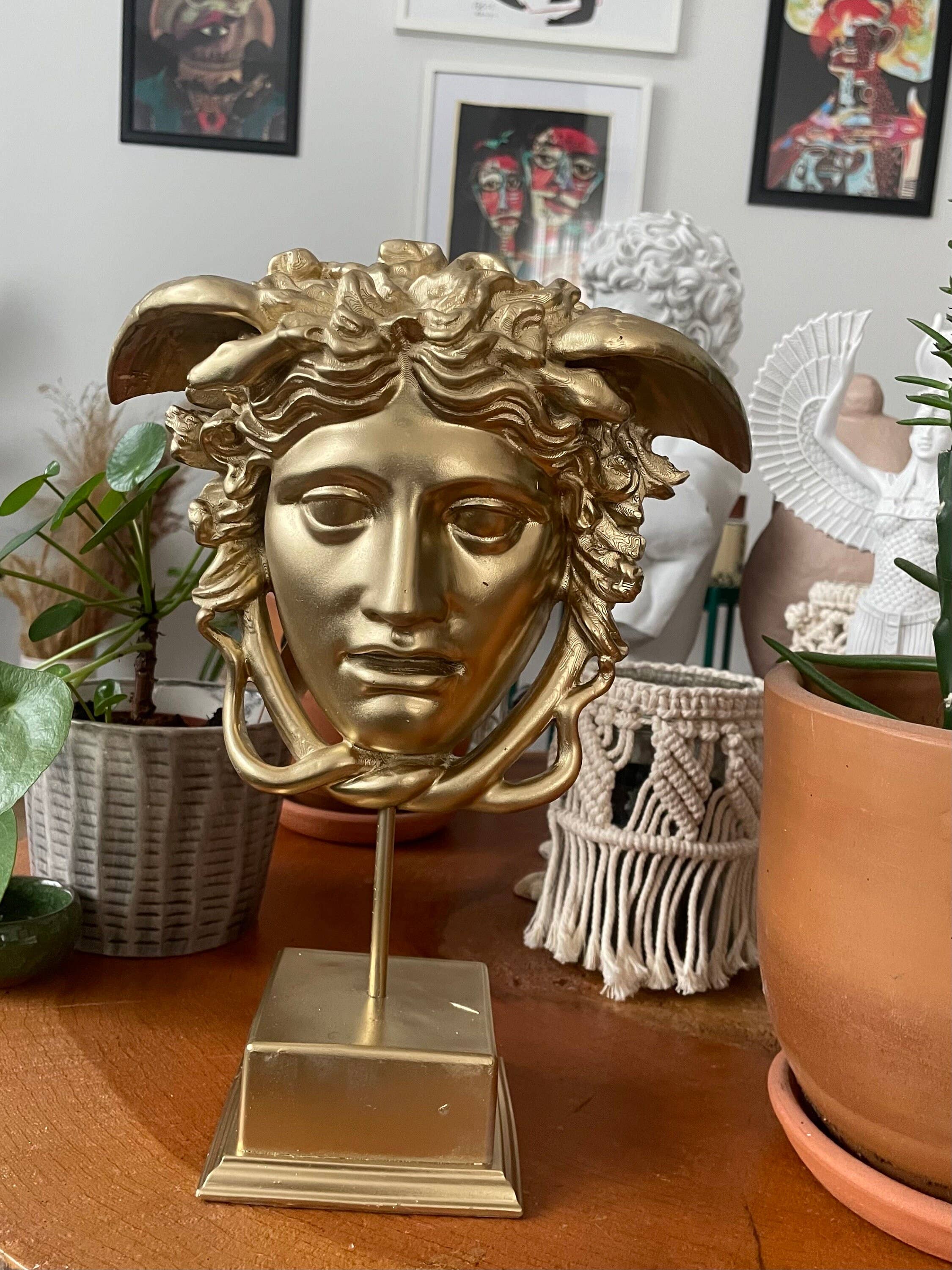 RomaArtSculptures – Großhandel Skulptur – Medusa-Kopfstatue auf Sockel, Skulptur aus der griechischen Mythologie8