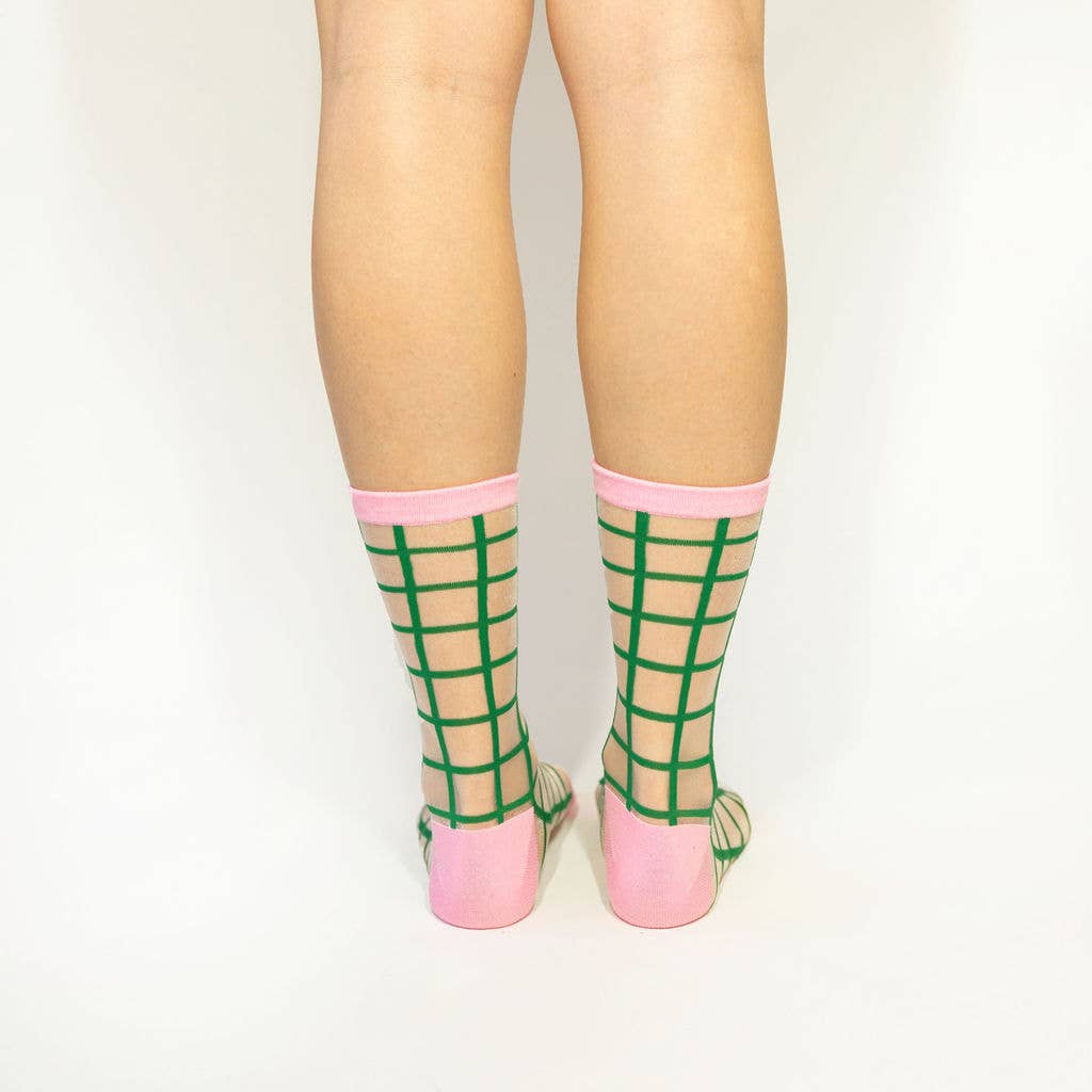 Peach Socks - Wholesale Socks - Women's - Tulip Grid2