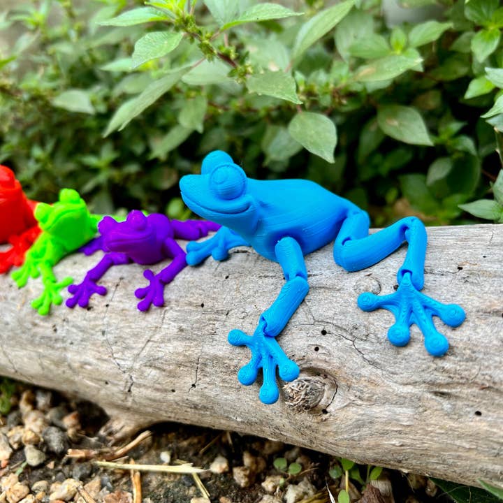NumanPrints - Wholesale Fidget Toy - Kids - Happy Frog 3D Printed Articulated Moveable Toy Decorative