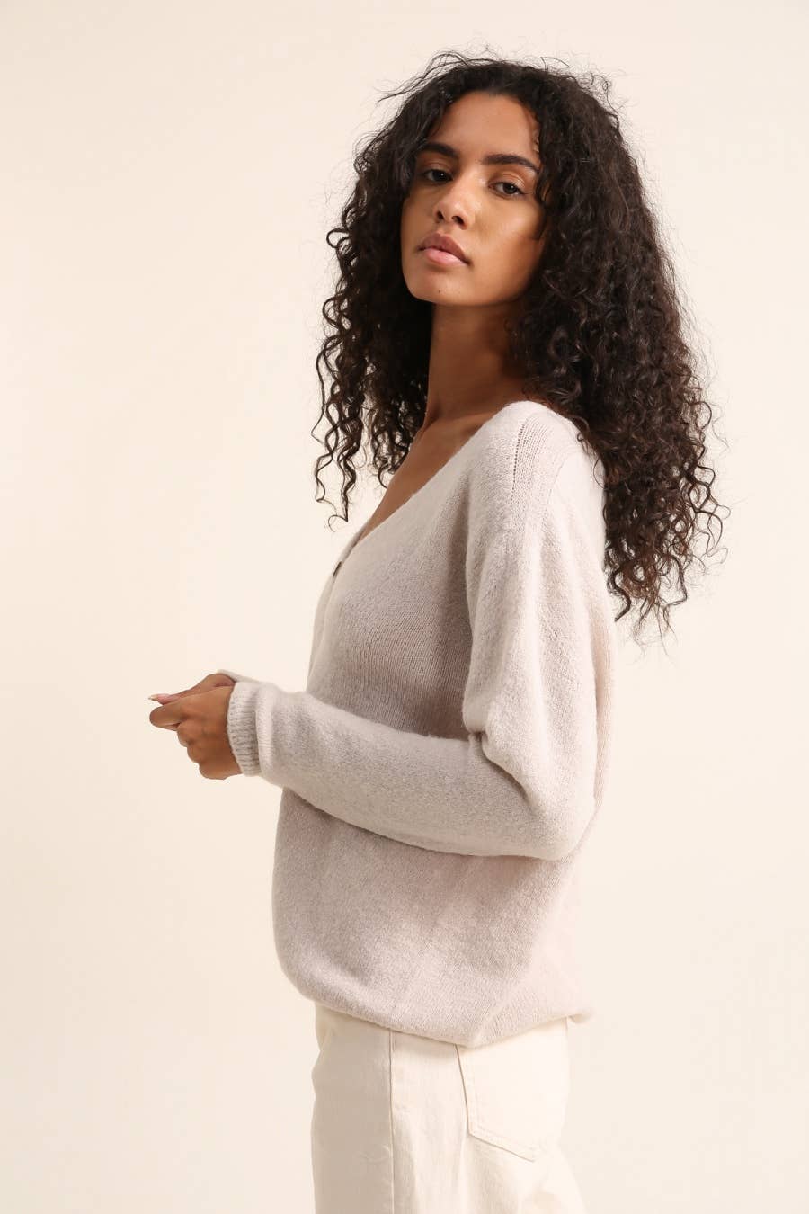 LÉA & LUC – wholesale Cardigan – Women’s – ALPACA V-neck cardigan REF 10261