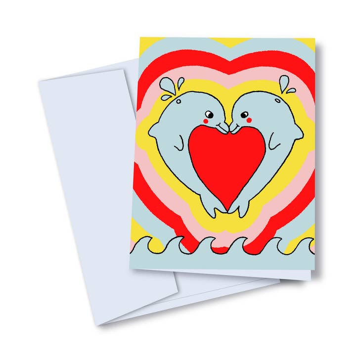 Carte de voeux Dolphins pour la vente par Studio Toute