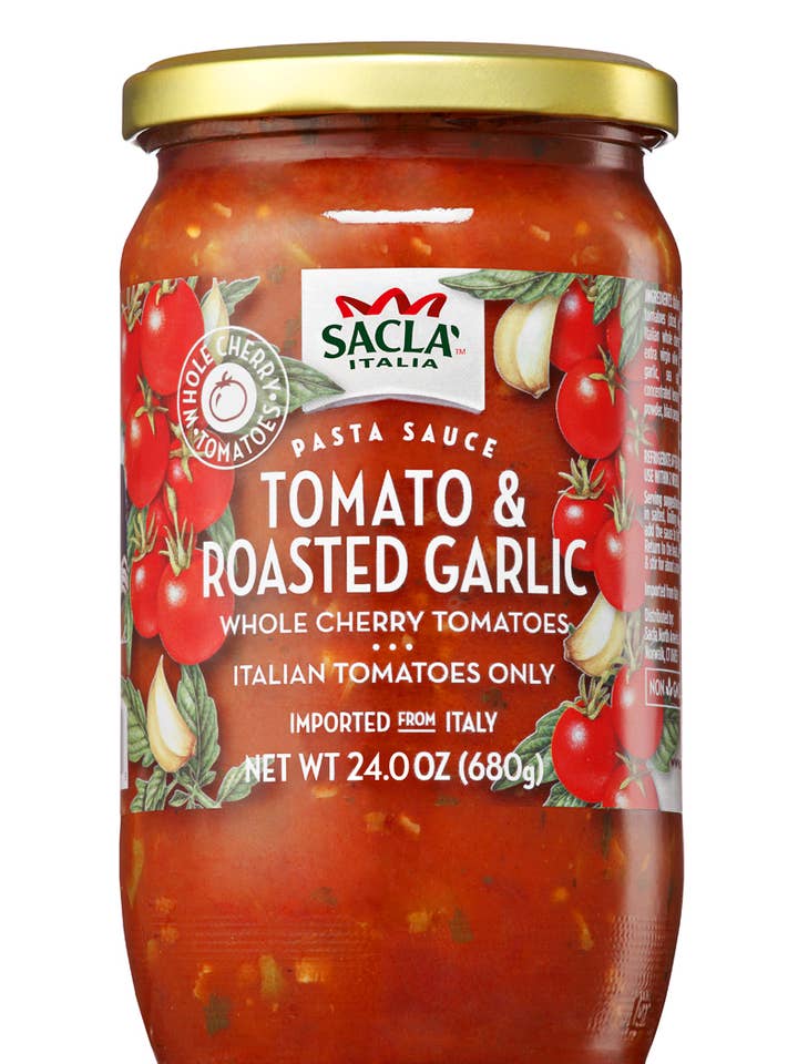 Sacla Italy Roasted Garlic Cherry Tomato Pasta Sauce 6x24oz for wholesale by Sacla