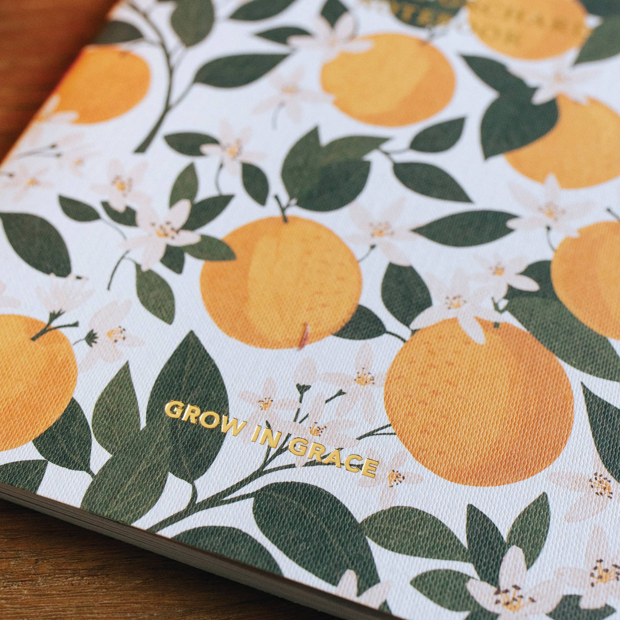 Paper Farm Press - Wholesale Notebook - Grow in Grace Orange Orchard Stitched Notebook2