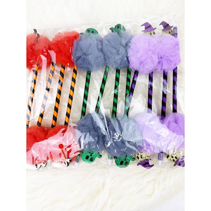MIX COLOR Halloween Theme PomPom Pen for wholesale on Faire8