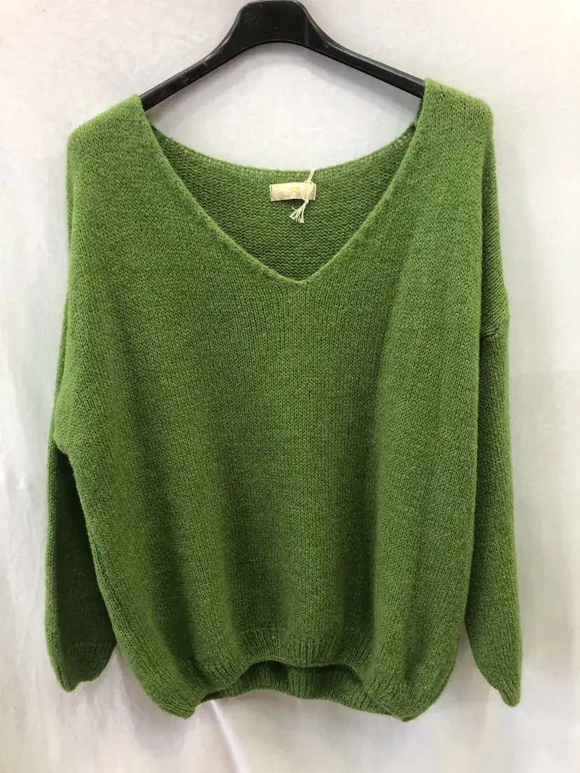 Mimi & Gogo - Vente Pull en maille – femme - Pull uni basique @20127_uni29