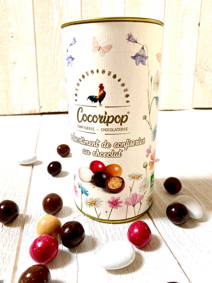 Cylinder Box Assortment of Chocolate Confectionery for wholesale by Cocoripop