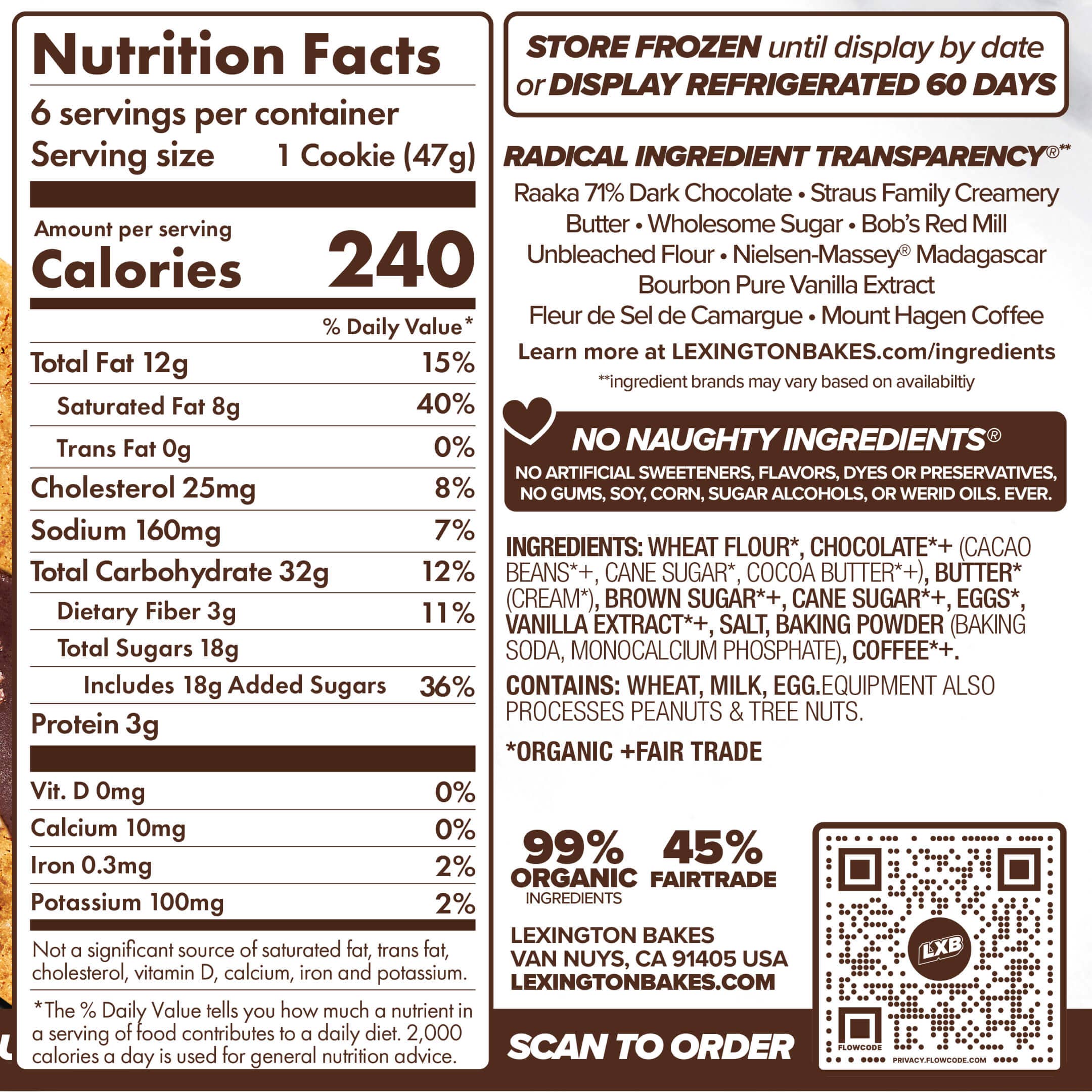 LEXINGTON BAKES - Wholesale Cookie - Choc Chip N°5® Cookies • 6 Pack3