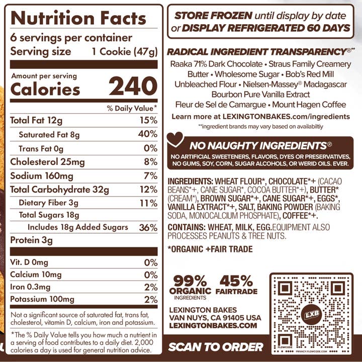 LEXINGTON BAKES - Wholesale Cookie - Choc Chip N°5® Cookies • 6 Pack3