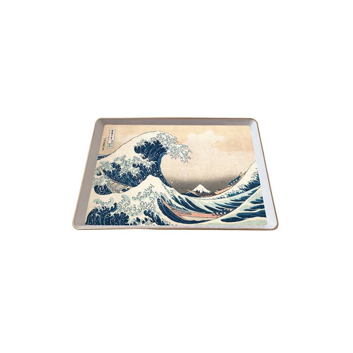 Socadis - Wholesale Decorative Tray - UD7750 - Hokusai Wave Rectangle Tray - Home
