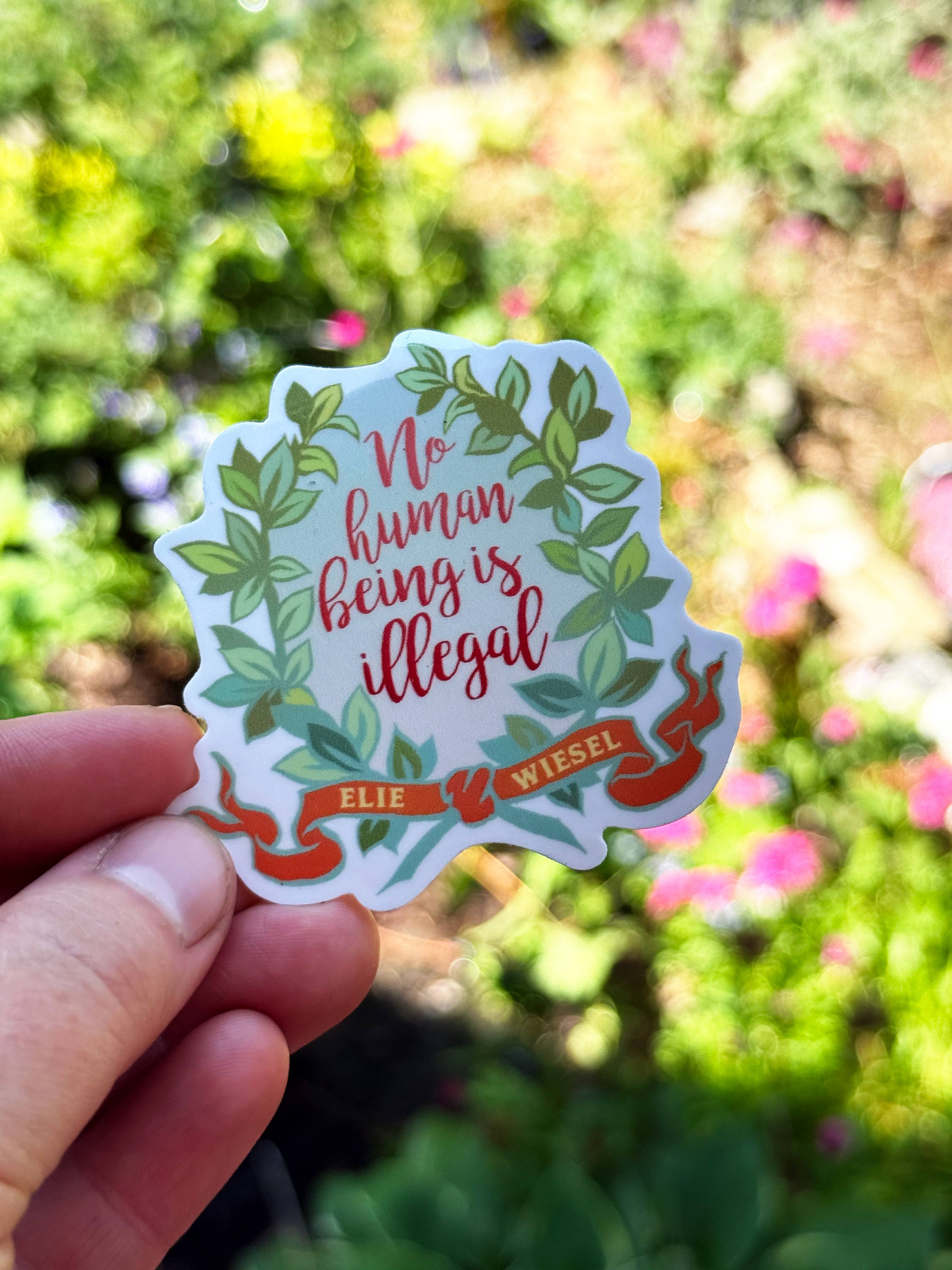 Fabulously Feminist - Wholesale Sticker - No Human Being Is Illegal: Feminist Sticker6