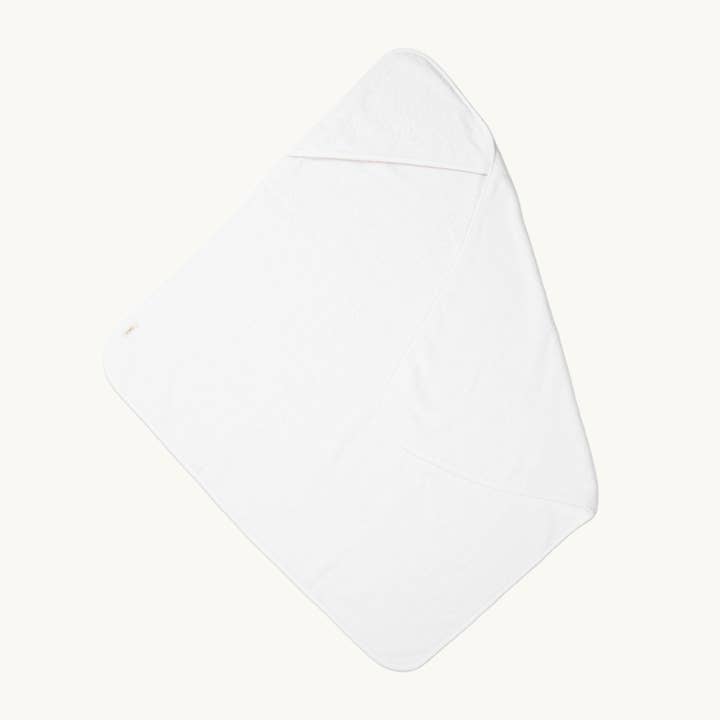 Økologisk hættehåndklæde med kantdetalje beige for wholesale by Lubilu Copenhagen