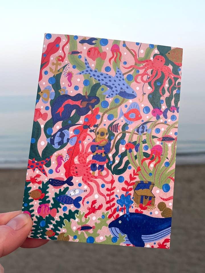 Under The Ocean , Card for wholesale by Milk Studio