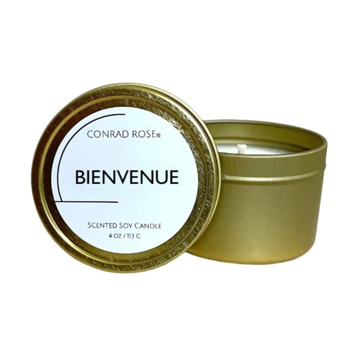Bienvenue Luxury Travel Tin for wholesale by Conrad Rose