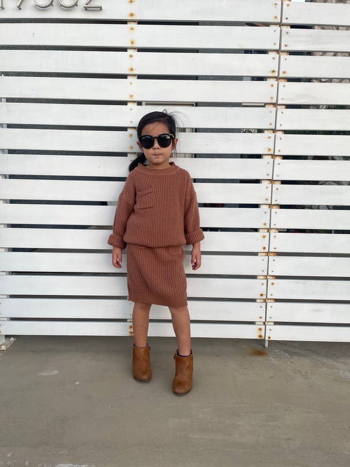 Portia Sweater & Skirt Knit Set for wholesale by The New Class