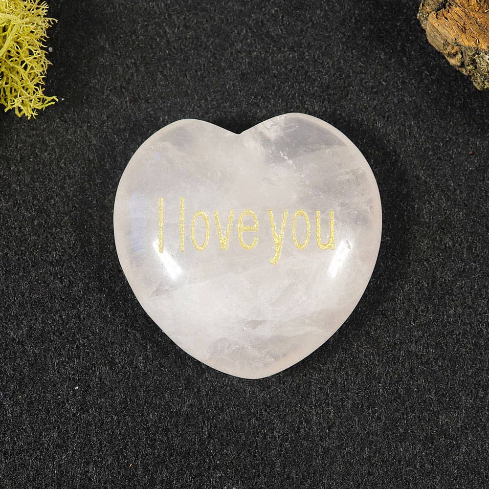 Natures Artifacts Inc - Wholesale Spiritual Stone/Crystal - Engraved Rose Quartz Puffy Hearts | Rose Quartz Heart1
