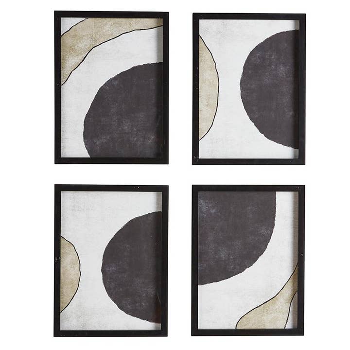 Framed Painting - Circle - Set of 4 for wholesale by 47th & Main (Creative Brands)