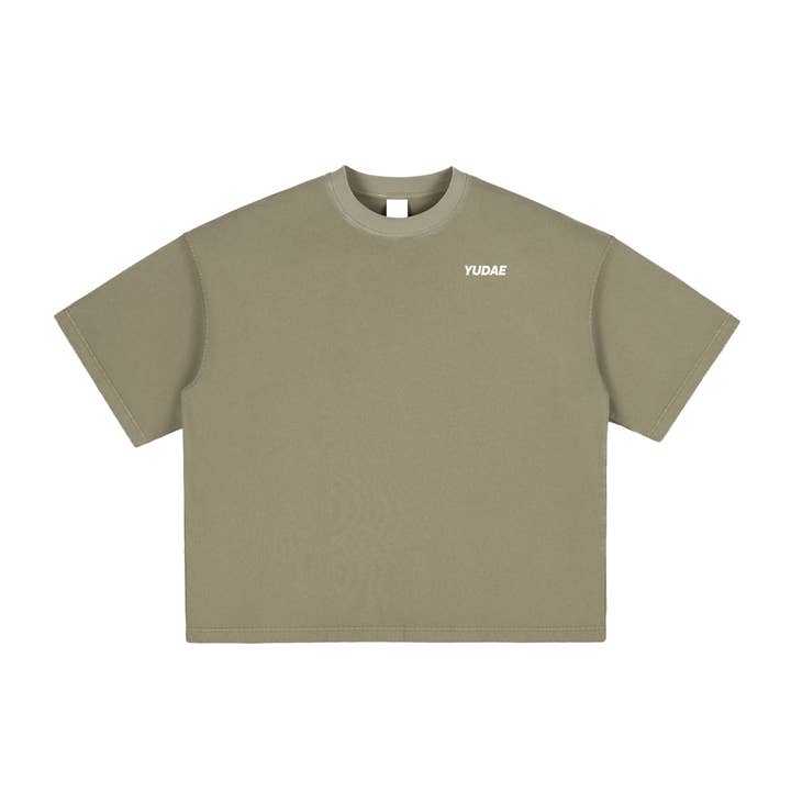 YUDAE - Wholesale Screen Printed T-Shirt - Unisex - Inhale/Exhale Vintage Washed Boxy T-Shirt2