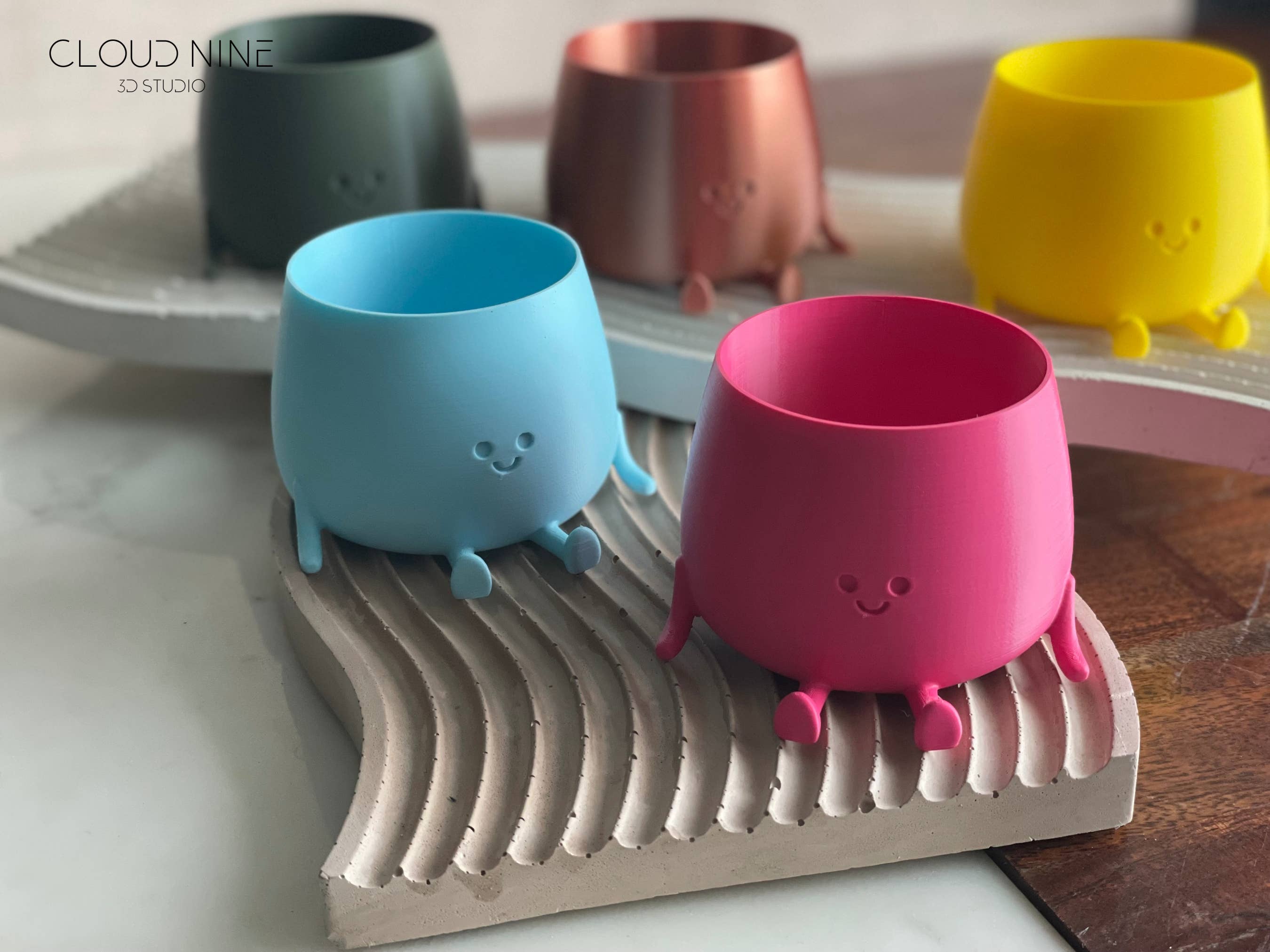 Cloud Nine 3d Studio - Wholesale Plant Pot - Happy Face Planter, Happy Planter, Plant Pot1